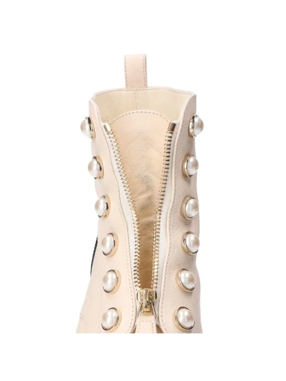 Chanel Pearl CC Logo Patent Leather Short Boots 36c